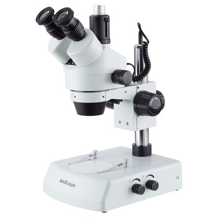 AMSCOPE 3.5X-180X LED Trinocular Zoom Stereo Microscope SM-2TZZ-LED